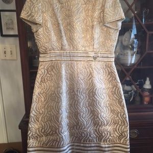 Vintage 1960's Metallic Brocade Cocktail Dress